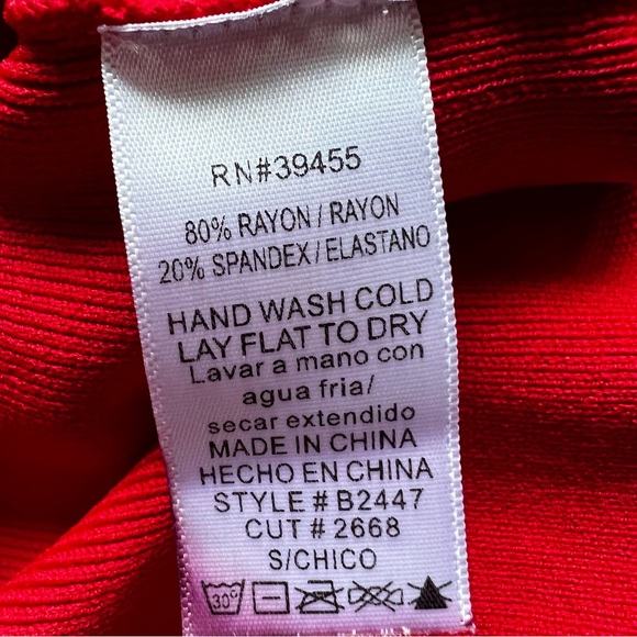 NWOT WOW Couture Red Bandage Bodycon Dress Size S - Picture 7 of 8